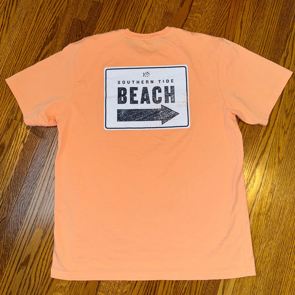 Southern Tide Men’s Peach T-Shirt Large